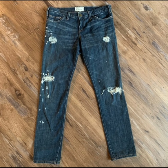 Current/Elliott Denim - Current/Elliott Distressed Denim Jeans